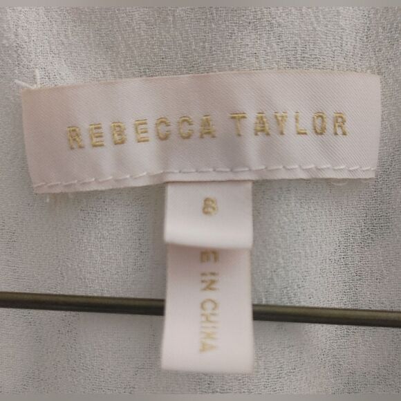 Rebecca Taylor Ikat Leaf Lurex Top - Picture 2 of 7